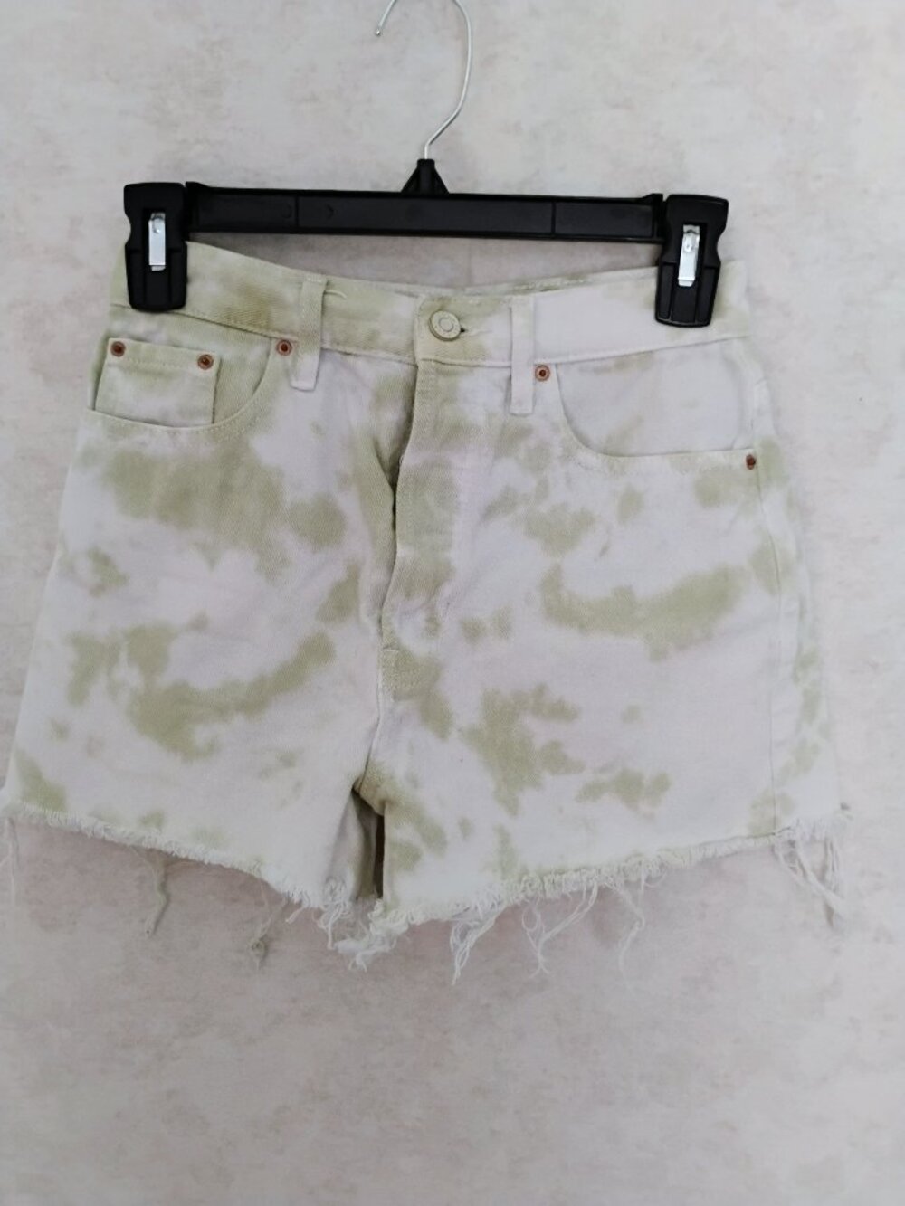 Pacsun Tie Dye High Rise Raw Hem Shorts 24